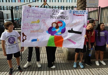 Estudiantes y docentes de Tomás Morales alzan la voz por el 25N: «¡Queremos crecer libres de violencias!»