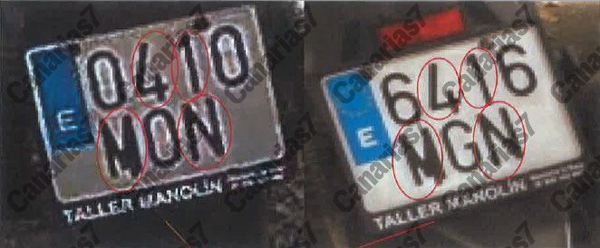 Imagen secundaria 1 - Imagen de la motocicleta que utilizaron con la matricula modificada.