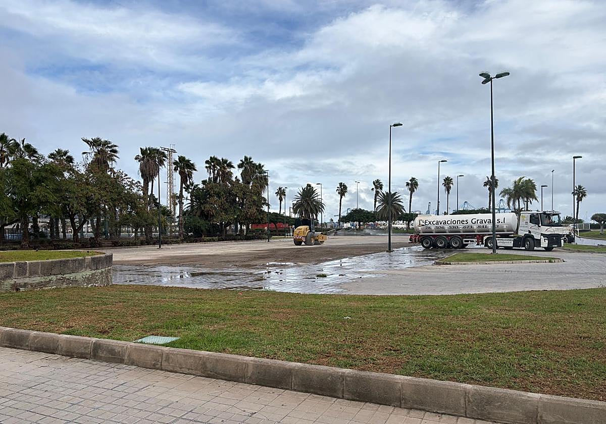 Imagen de la parcela donde se encontraba la TAO este miércoles.