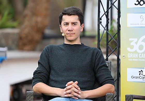 El ciclista belga Cian Uijtdebroeks, en Maspalomas.