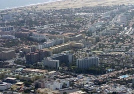 Vista de la zona turística de Playa del Inglés.