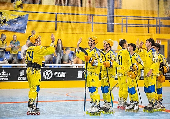 Imagen de archivo del equipo en un encuentro en el García San Román.