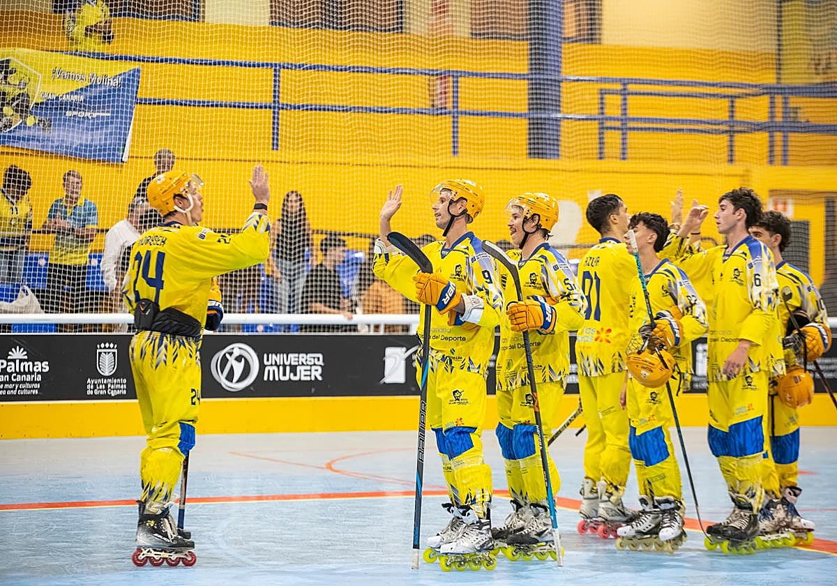 Imagen de archivo del equipo en un encuentro en el García San Román.