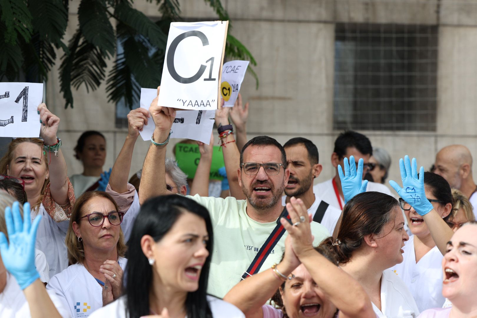 Imágenes de la huelga de los auxiliares de enfermería en el hospital Insular de Gran Canaria