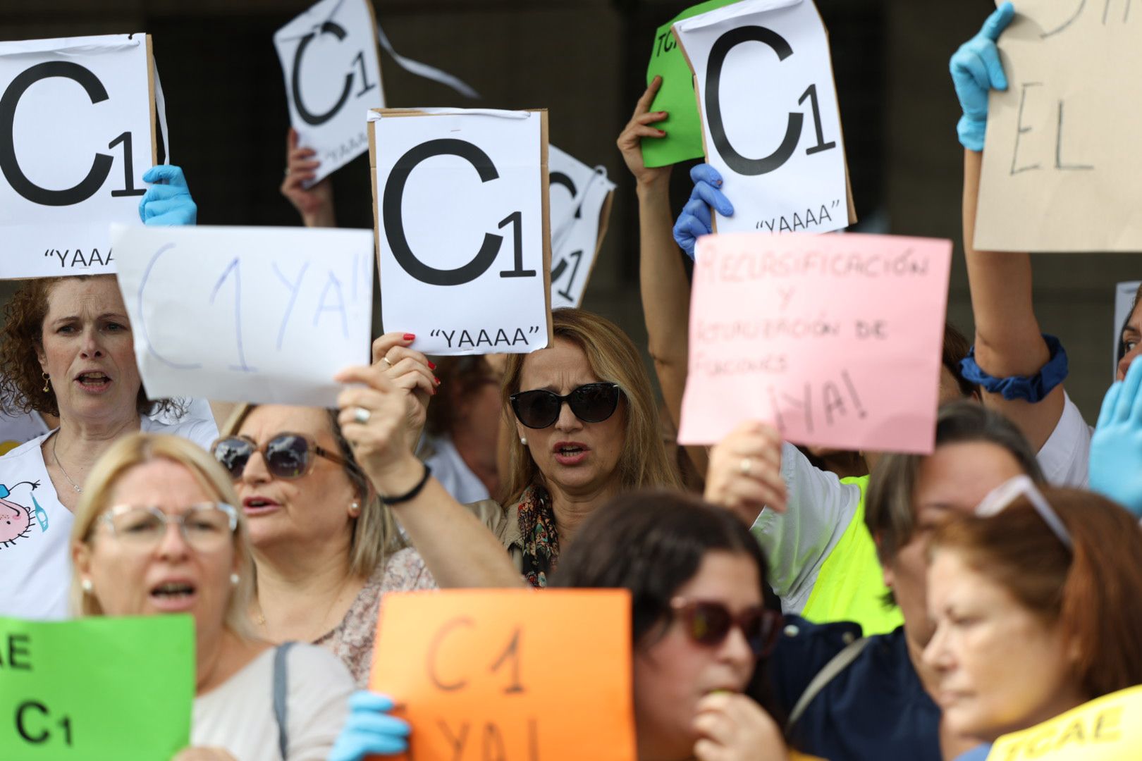 Imágenes de la huelga de los auxiliares de enfermería en el hospital Insular de Gran Canaria