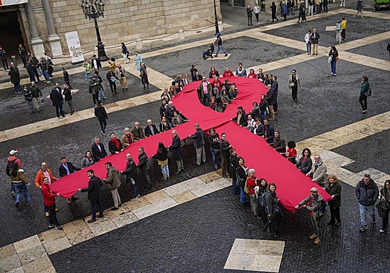 Imagen de una concentración realizada el Día Mundial de la Lucha contra el Sida del año pasado.