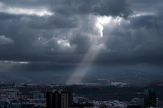 Imagen del cielo encapotado en Las Palmas de Gran Canaria.