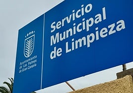 Cartel del Servicio Municipal de Limpieza.
