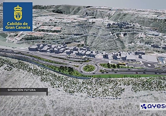 Infografía de cómo serán los acceso tras la ejecución de las obras.