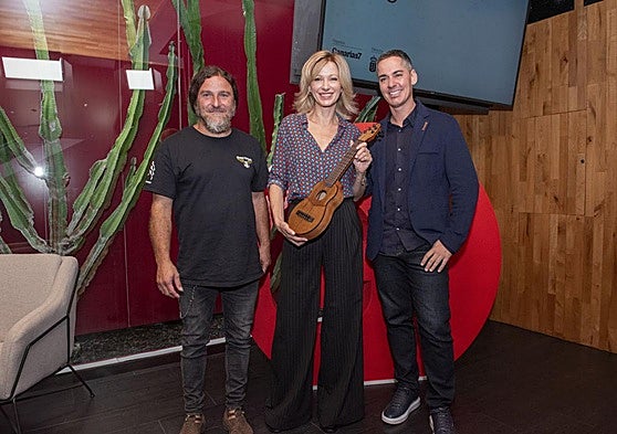 De derecha a izquierda, Julian Vega, Susana Griso y Germán López.