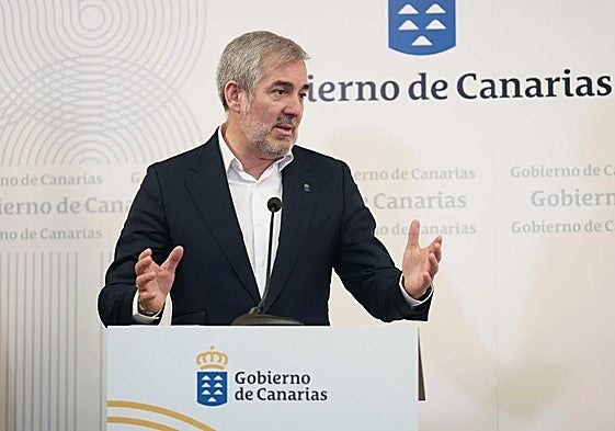 El presidente de Canarias, Fernando Clavijo.