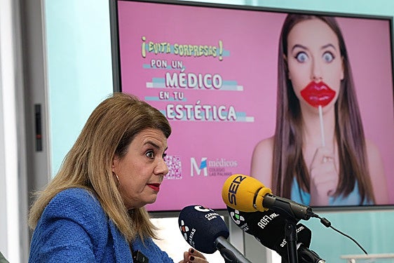 La presidenta del Colegio de Médicos de Las Palmas presenta la campaña.