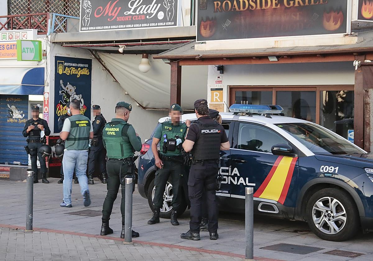 Actuación conjunta reciente de Guardia Civil y Policía Nacional.