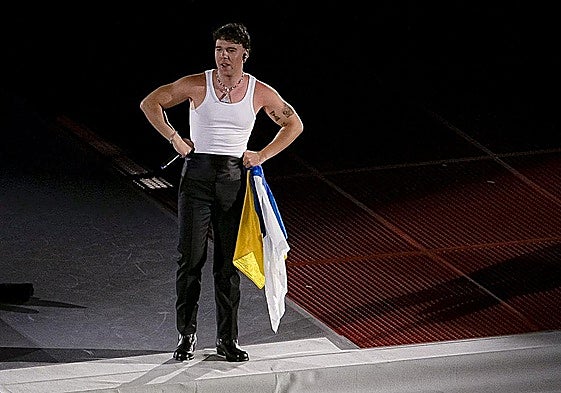 Quevedo, durante su concierto en el Estadio de Gran Canaria el 24 de mayo de 2025.