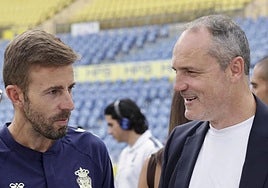 Luis García y Luis Helguera, en un acto en el Gran Canaria.