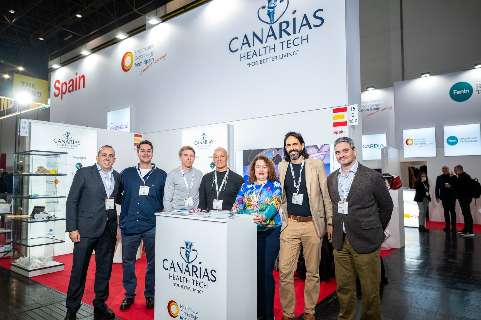 Delegación de 'Canarias Health Tech' en la feria MEDICA celebrada en la ciudad alemana de Düsseldorf en noviembre.