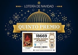 18669, octavo quinto premio de la Lotería de Navidad 2025: comprobar número y localidades canarias agraciadas