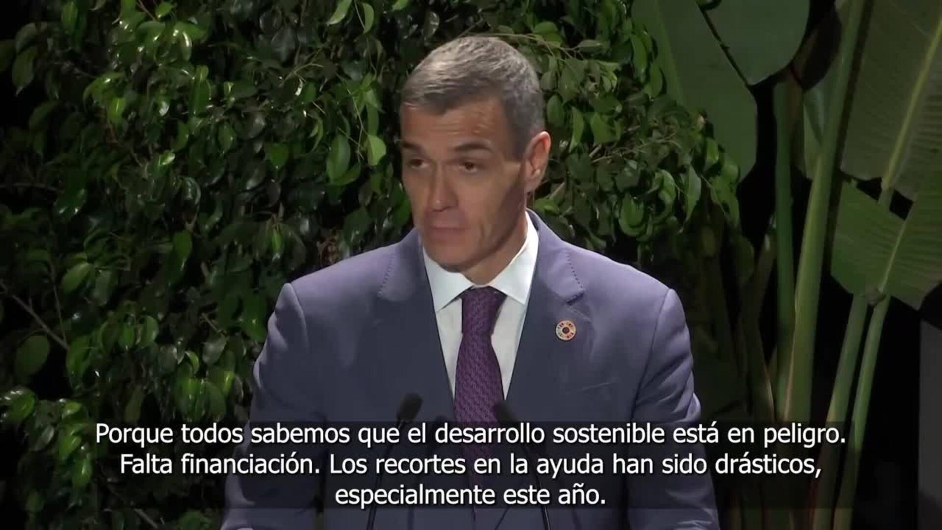 Sánchez alerta de que desarrollo sostenible está en riesgo en el marco de la Cumbre de la ONU