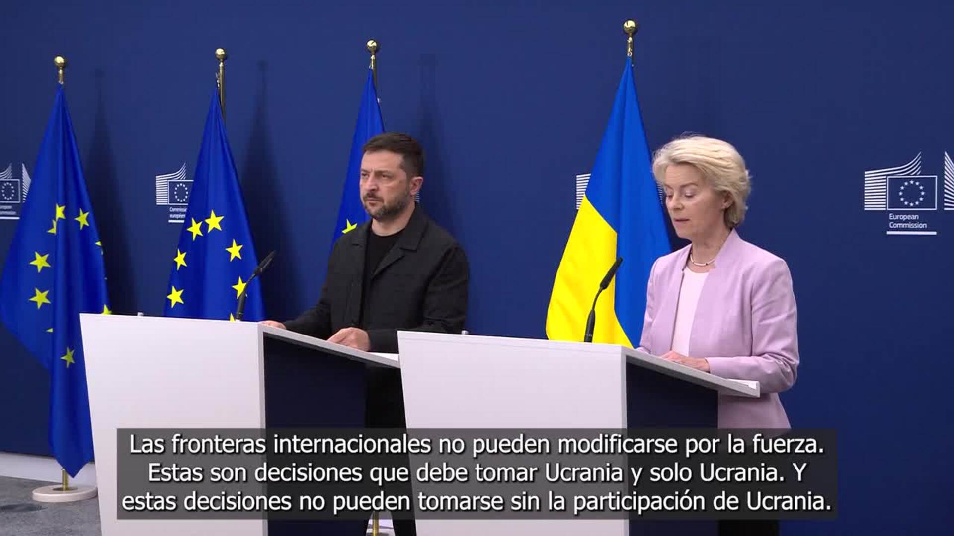 Zelenski y Von der Leyen ven imposible cualquier entrega de territorios a Rusia