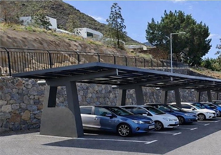 El parquin del camposanto de Mogán tendrá una planta solar con baterías