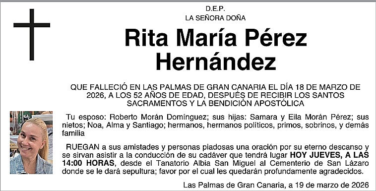 Rita María Pérez Hernández