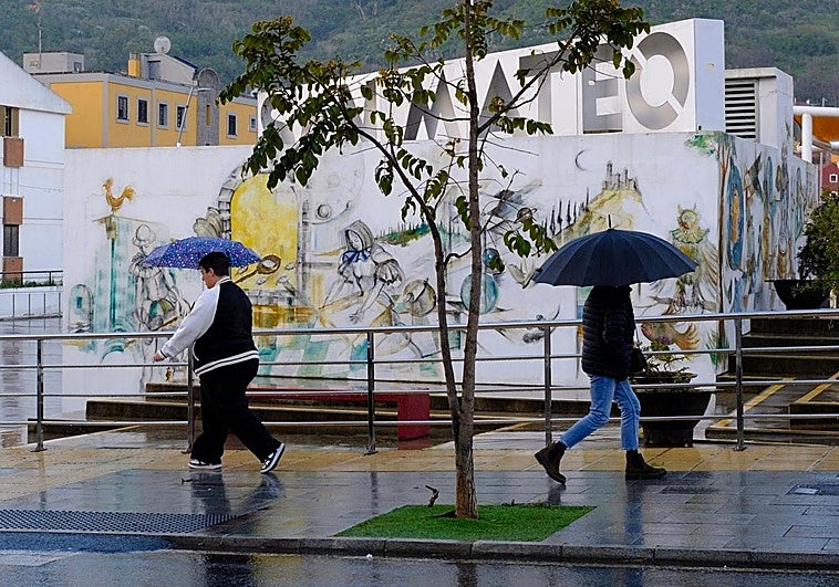 San Mateo acumula la mayor lluvia en Canarias de este jueves, 47 litros hasta las 19.00