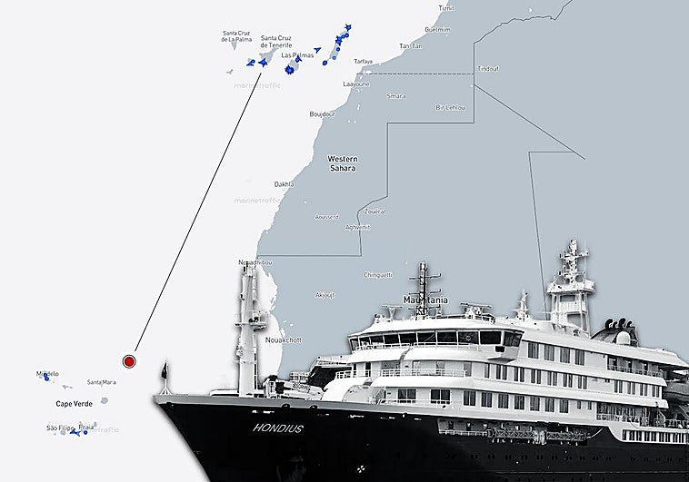 ¿Dónde está el crucero ‘MV Hondius’? Consulta la ubicación del barco con el brote de hantavirus en su viaje a Canarias en tiempo real