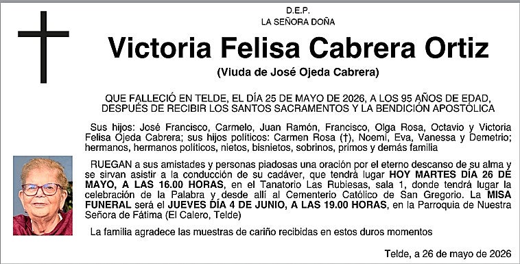 Victoria Felisa Cabrera Ortiz