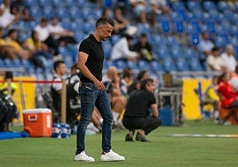 Rubén de la Barrera, durante un partido en el Gran Canaria.