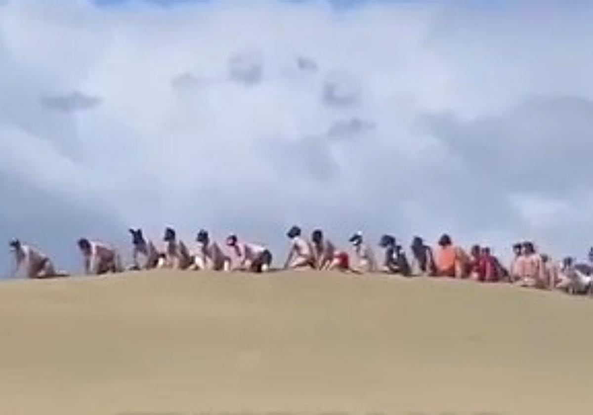 Hasta los therians invaden las dunas de Maspalomas