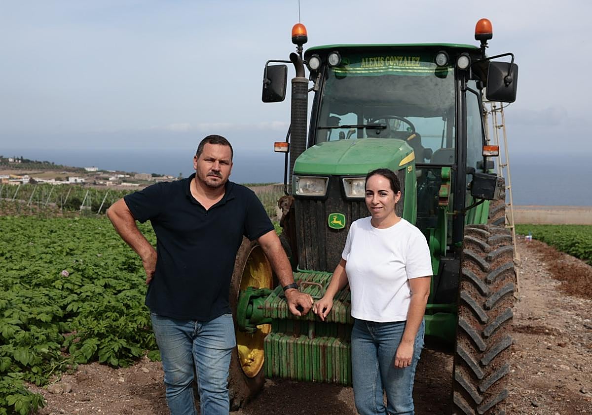Alexis y Yanira, raíces y tradición agrícola en el norte de Gran Canaria