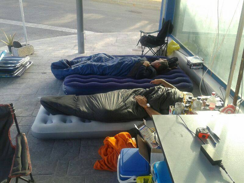 Fotos de la acampada de extrabajadores de Gamesa