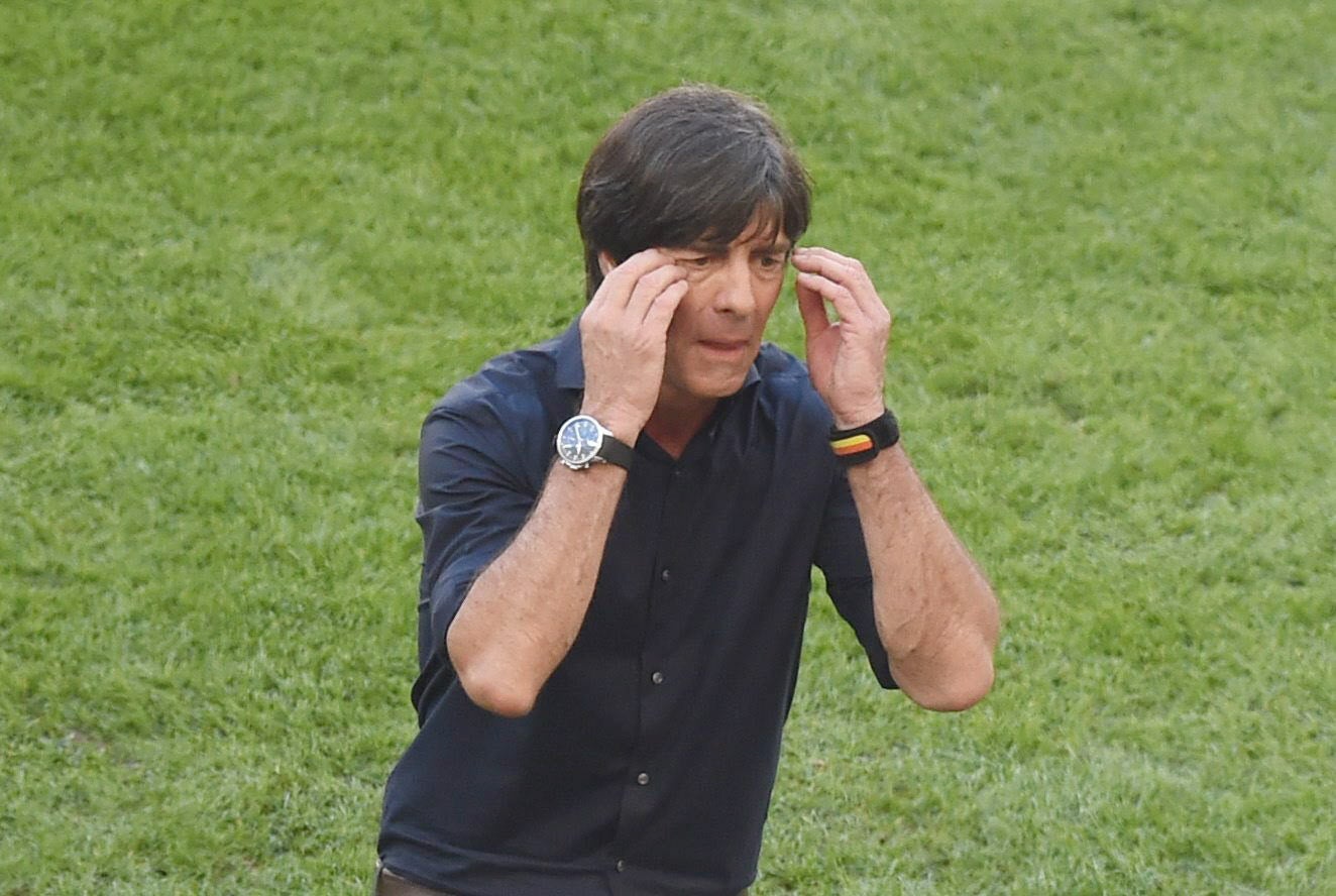 Joaquim Löw, entrenador alemán, durante el partido ante Francia.