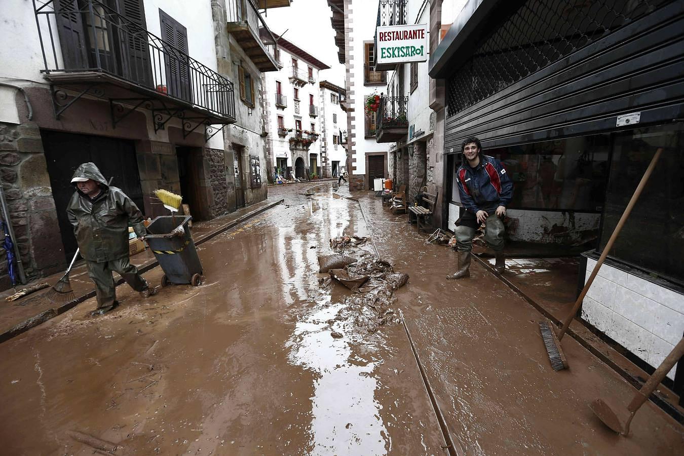 Inundación en la localidad navarra de Elizondo