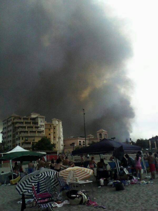 Fotos del incendio declarado en Mijas