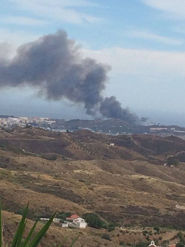 Fotos del incendio declarado en Mijas