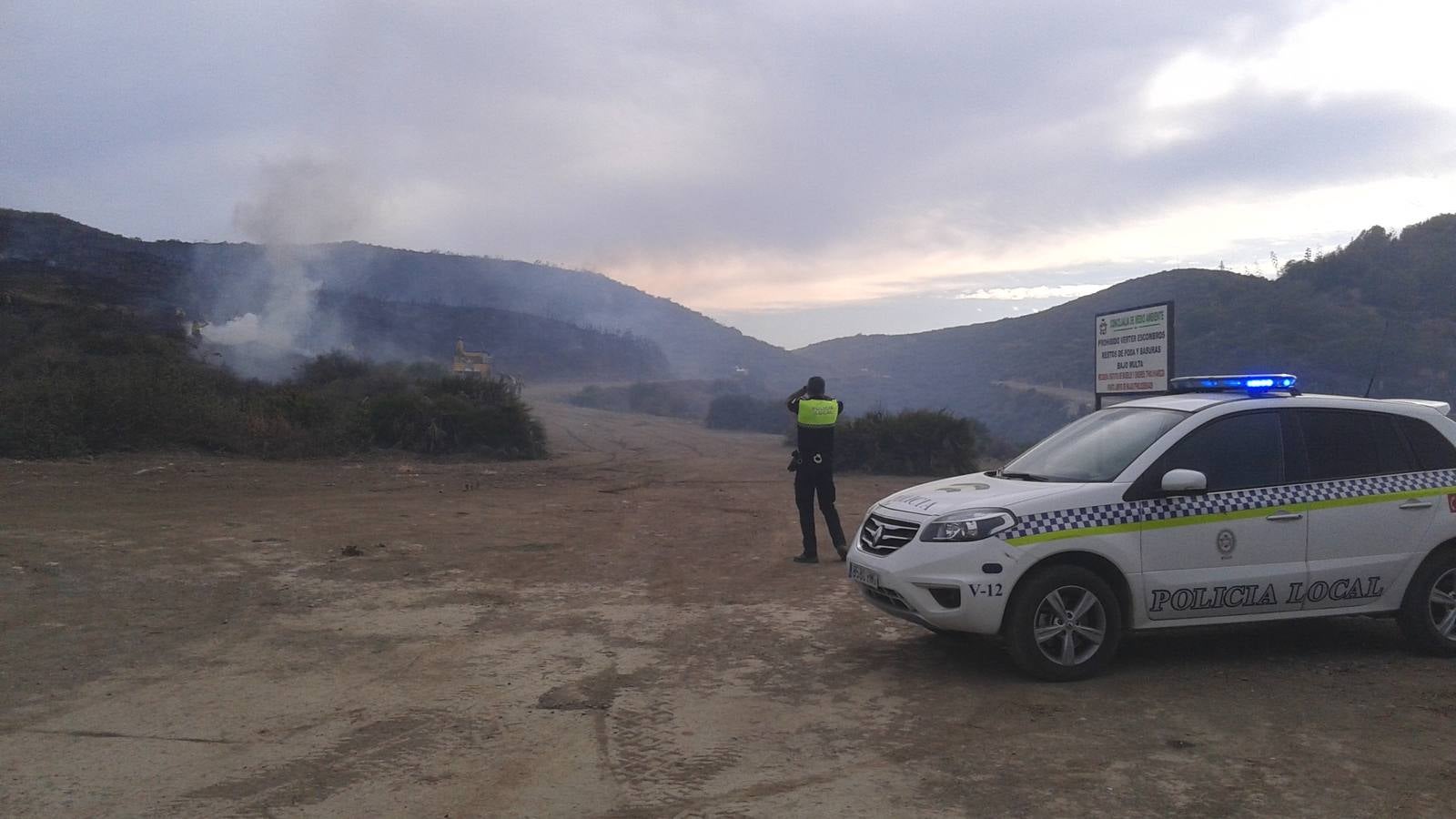 Fotos del incendio declarado en Mijas