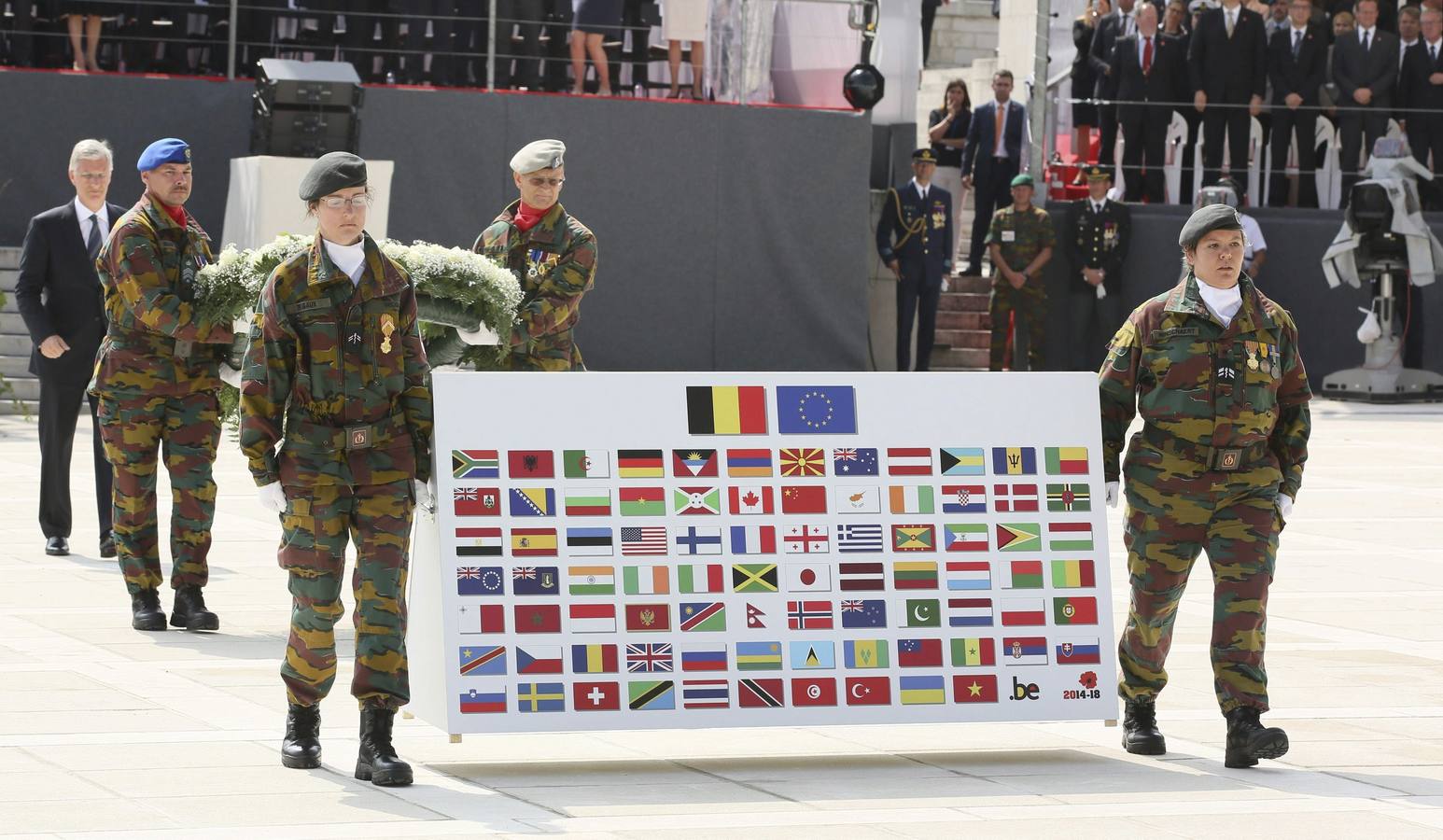 Felipe VI conmemora en Bélgica el centenario de la primera Guerra Mundial