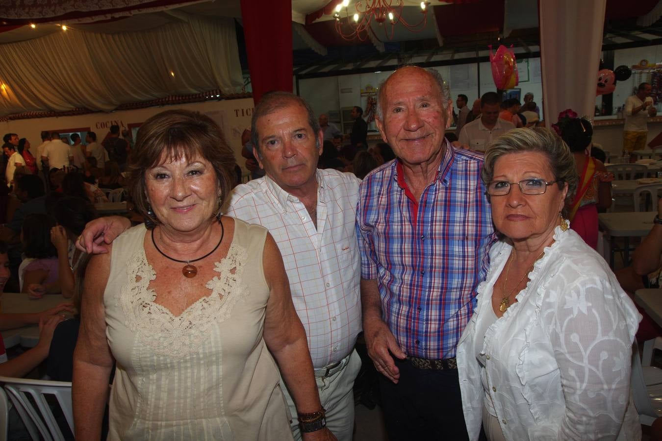 Rosa Carballo, Pedro López, Manuel Ruiz y Mercedes García (Peña Los Corazones).