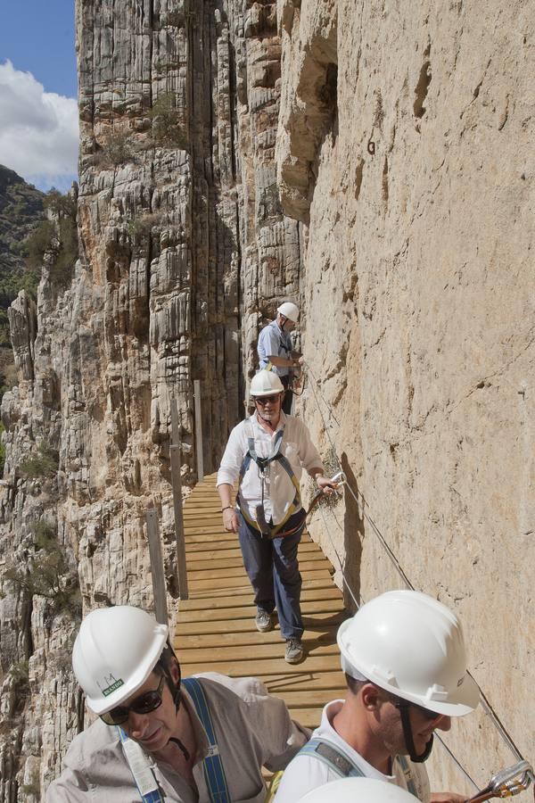Fotos del avance de las obras en el Caminito del Rey