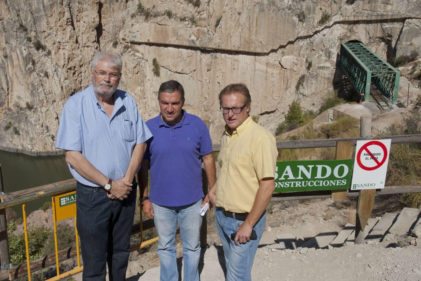 Fotos del avance de las obras en el Caminito del Rey