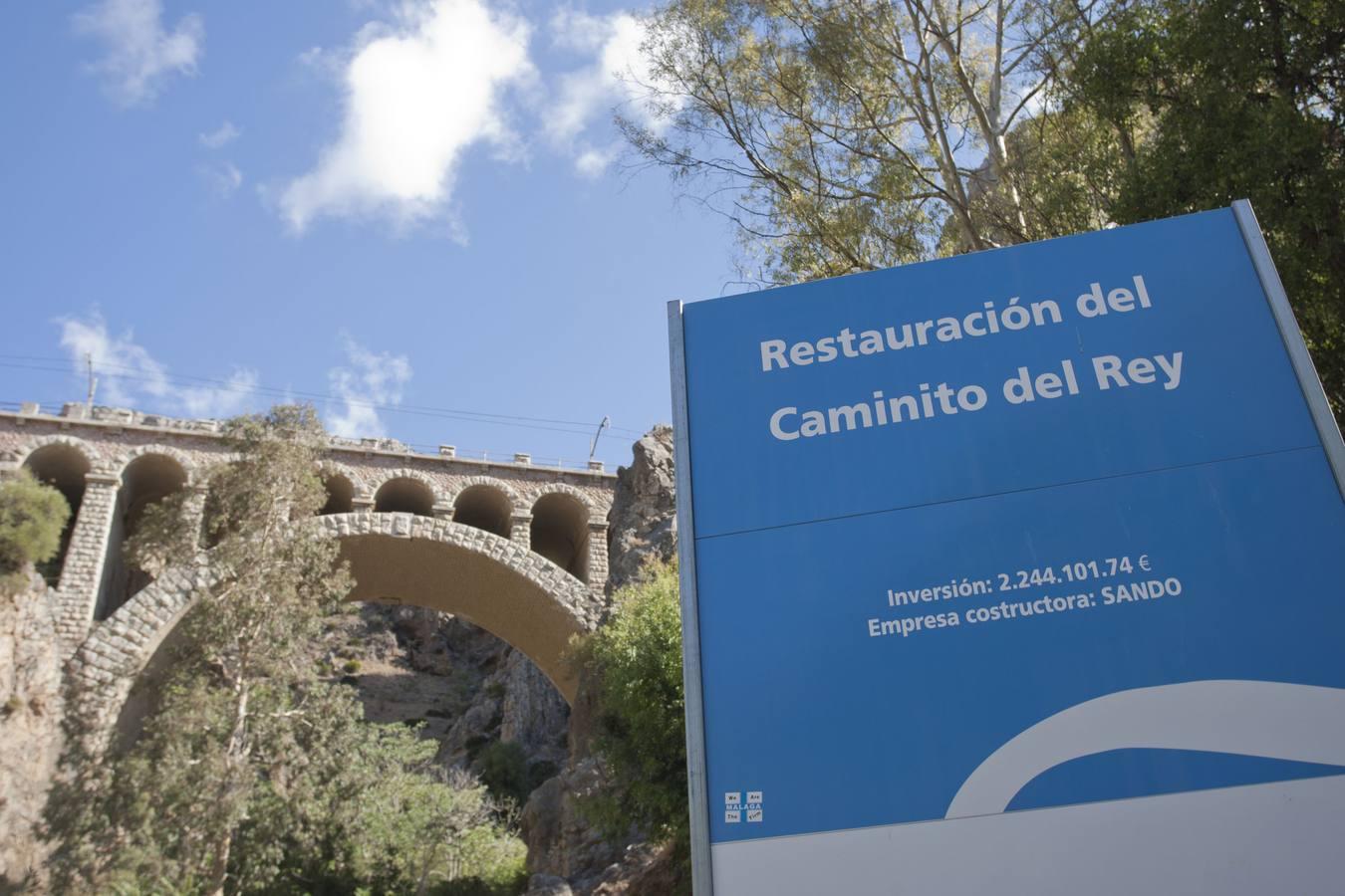 Fotos del avance de las obras en el Caminito del Rey