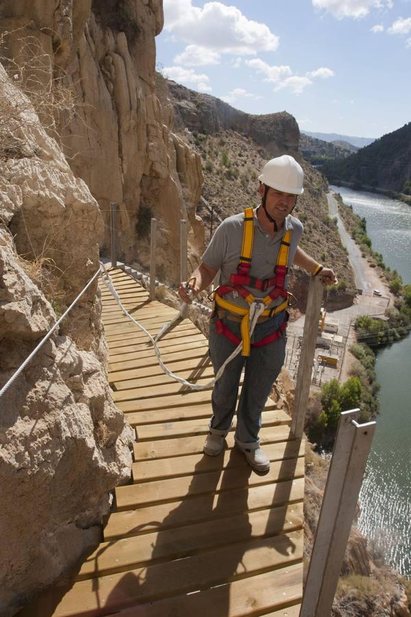 Fotos del avance de las obras en el Caminito del Rey
