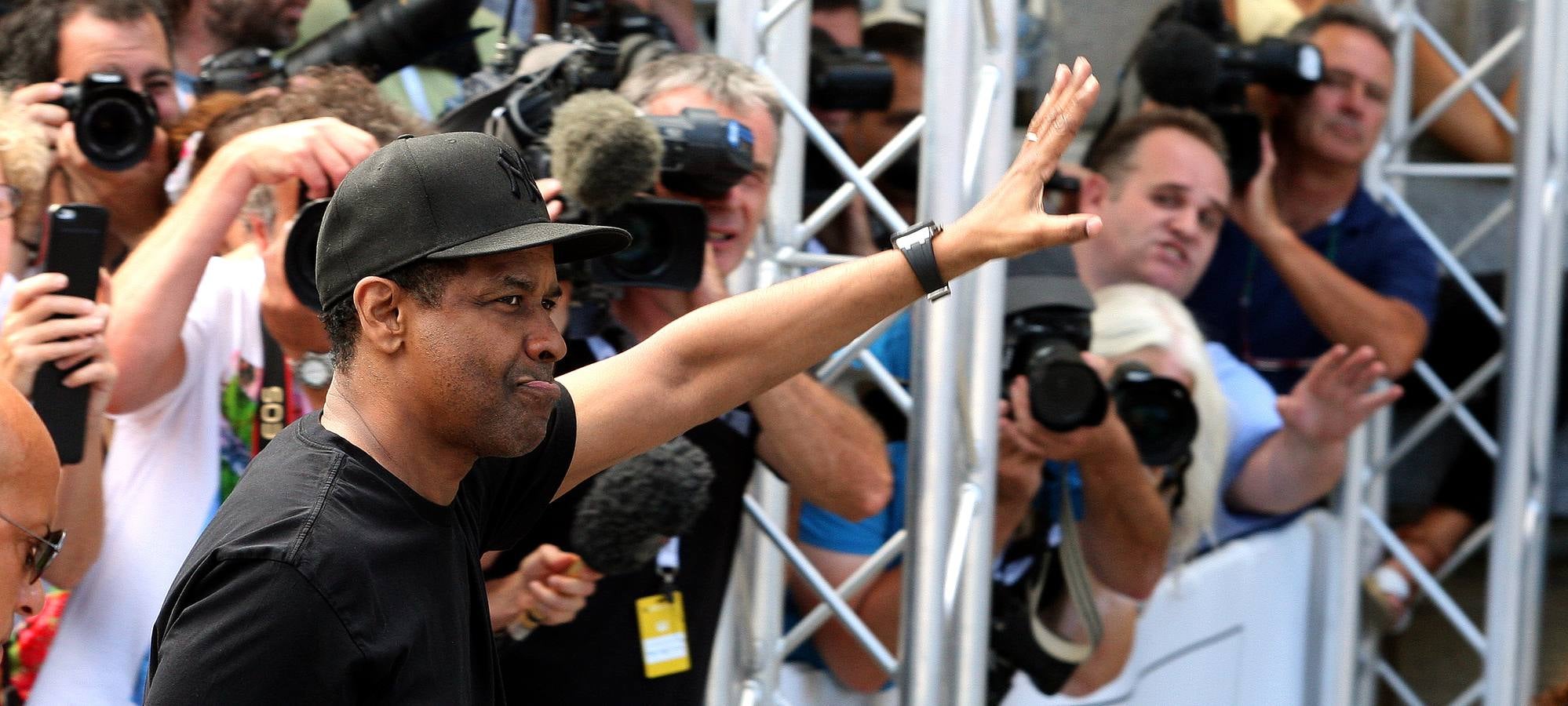 Denzel Washington derrocha simpatía en Donostia