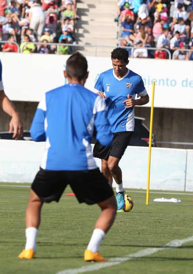 Los niños, con el Málaga