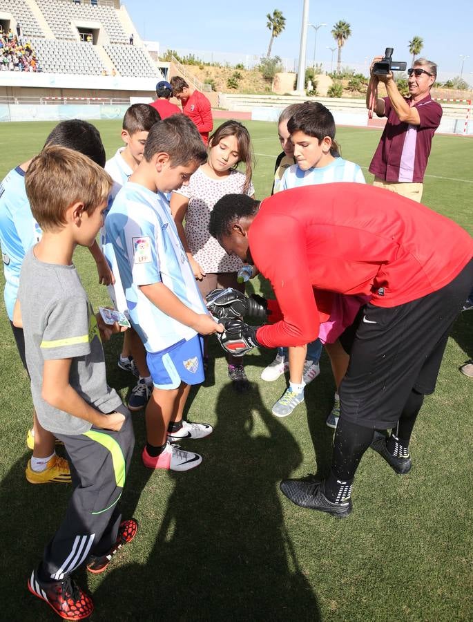 Los niños, con el Málaga