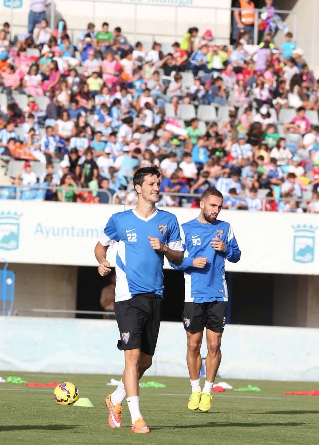 Los niños, con el Málaga