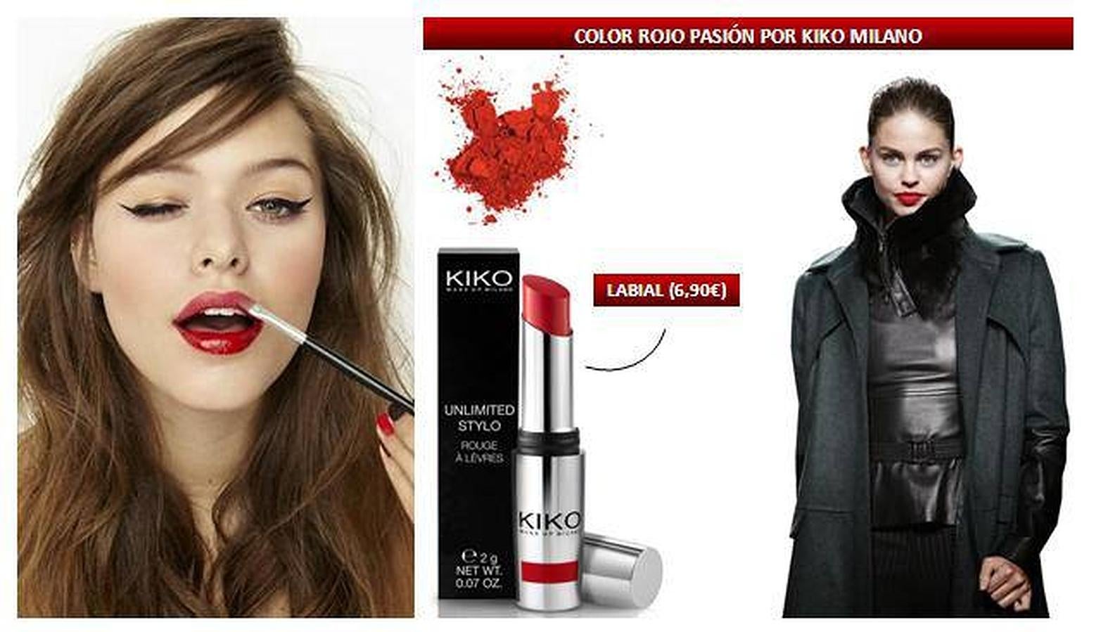 Rojo pasional. Los labiales en color rojo, ya sea en una tonalidad con mayor o menor intensidad son perfectos porque dan luminosidad al rostro y lo embellecen al instante