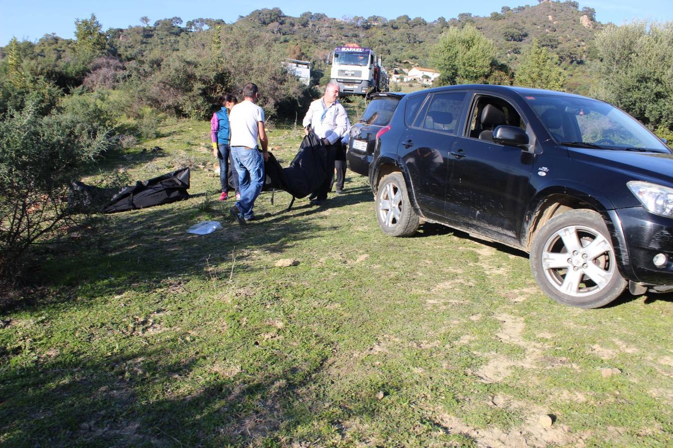 Mueren en un accidente los dos ocupantes de un helicóptero con droga durante una persecución