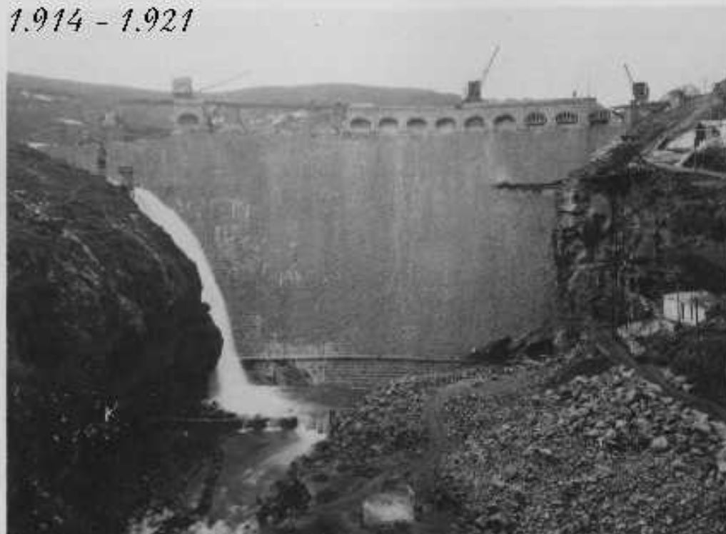 Construcción del pantano de El Chorro